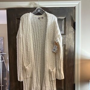 Pink Republic Cream Textured Cardigan